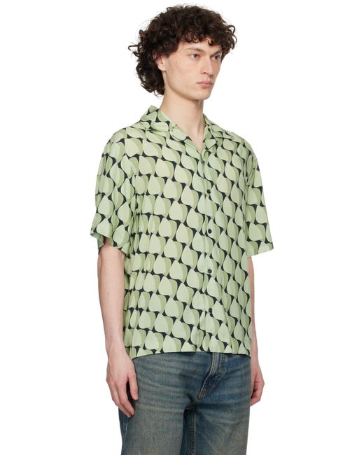 HUGO Green Oversized Fit Abstract Print Shirt for men
