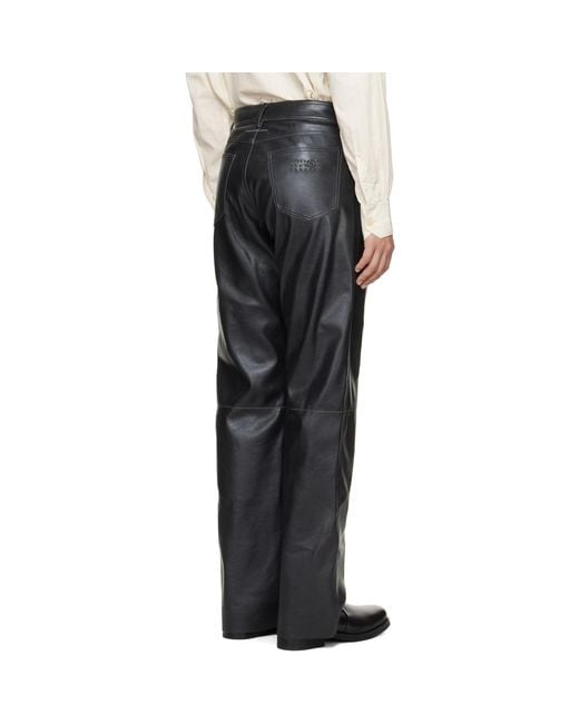 MM6 by Maison Margiela Gray Faux-leather Pants for men