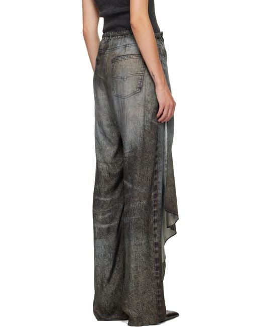 DIESEL グレー P-Aloma トラウザーズ Black