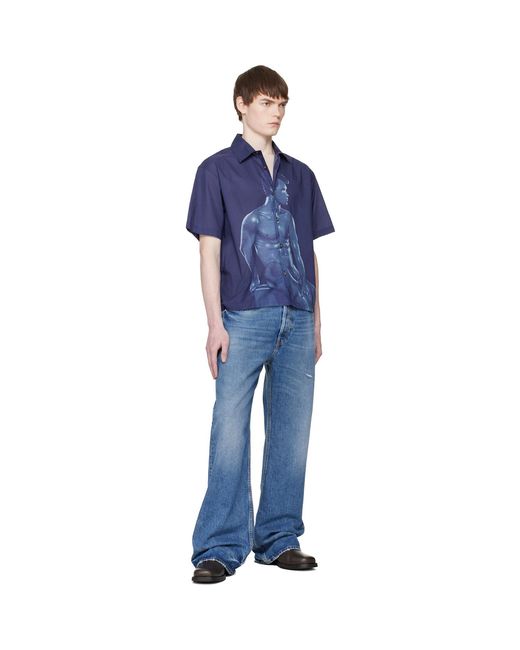 Carne Bollente Blue Sadao Hasegawa 'In' Shirt for men