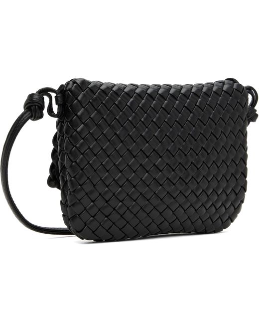 メンズ Bottega Veneta ブラック Cobble メッセンジャーバッグ Black