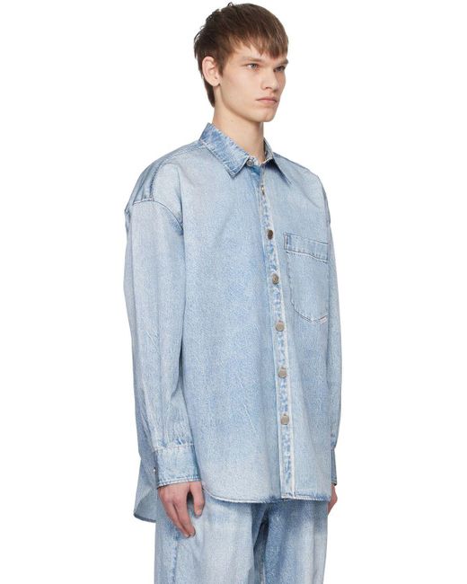 Alexander Wang Blue Printed Shirt for Men | Lyst