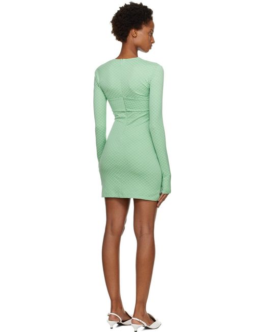 Robe courte verte à monogrammes Ambush en coloris Green