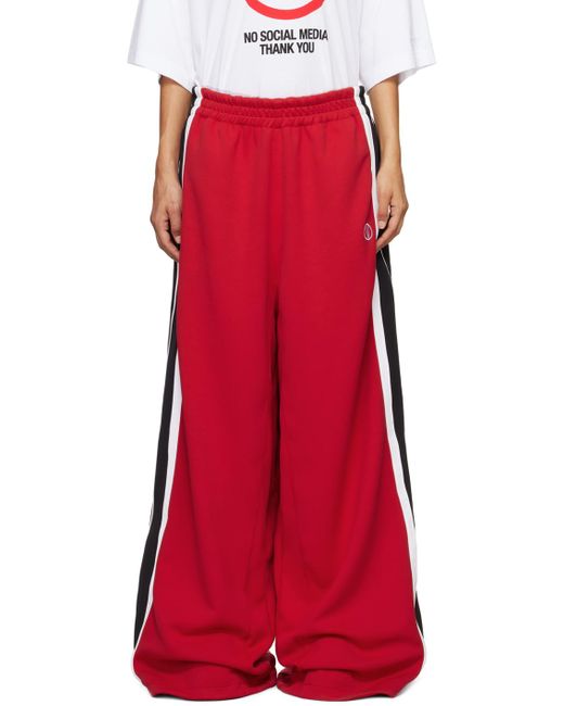 Vetements Gym Track Pants in Red Lyst UK