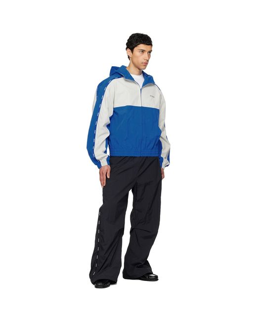we11done Blue Logo Tape Track Jacket for men