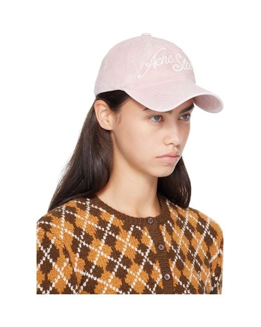 Acne Brown Embroidered Logo Cap