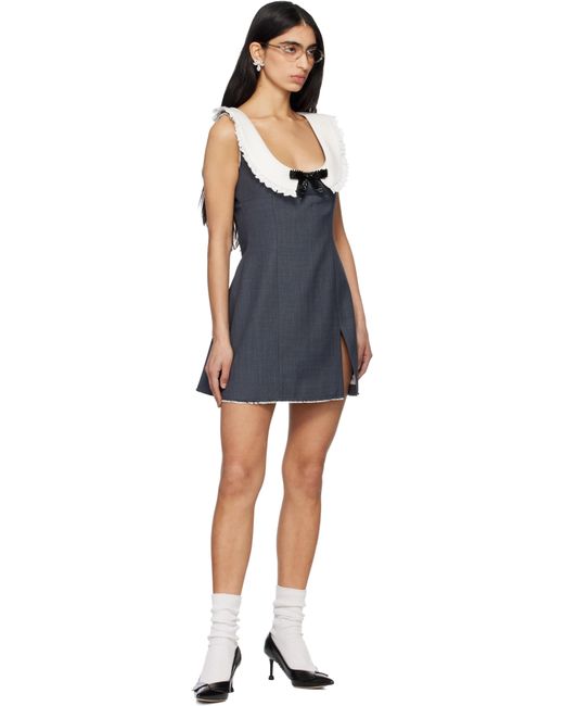 ShuShu/Tong Women's Black Round Neck Sleeveless Minidress