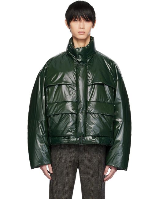 Wooyoungmi Green Zip Down Jacket for men