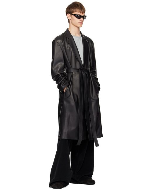 The Row Black Babil Leather Coat for men
