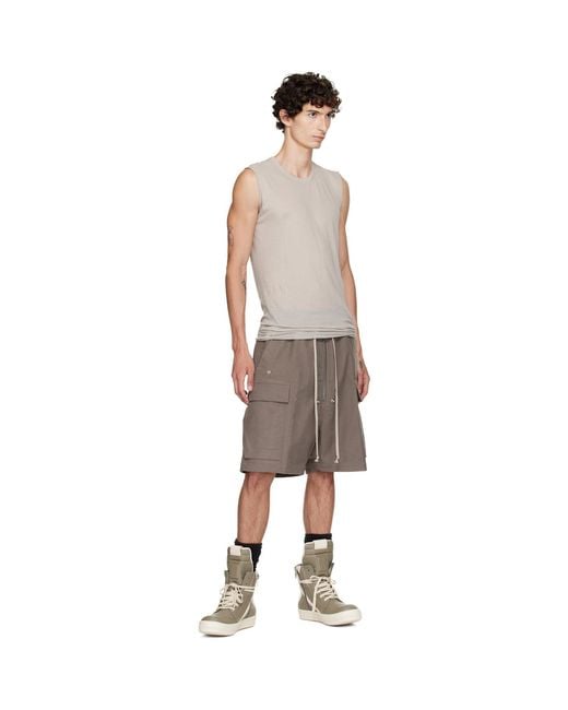 Rick Owens Brown Taupe Tower Geobasket Sneakers for men