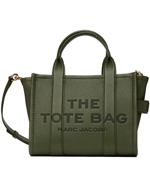 Marc Jacobs Green Khaki 'the Leather Small' Tote