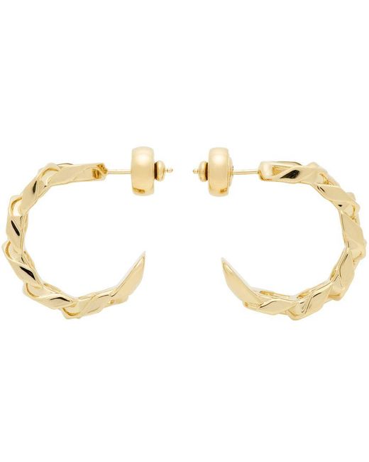 Givenchy Metallic G Chain Hoop Earrings
