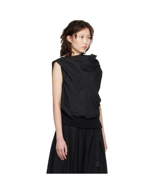 Sacai Black Poplin Blouse