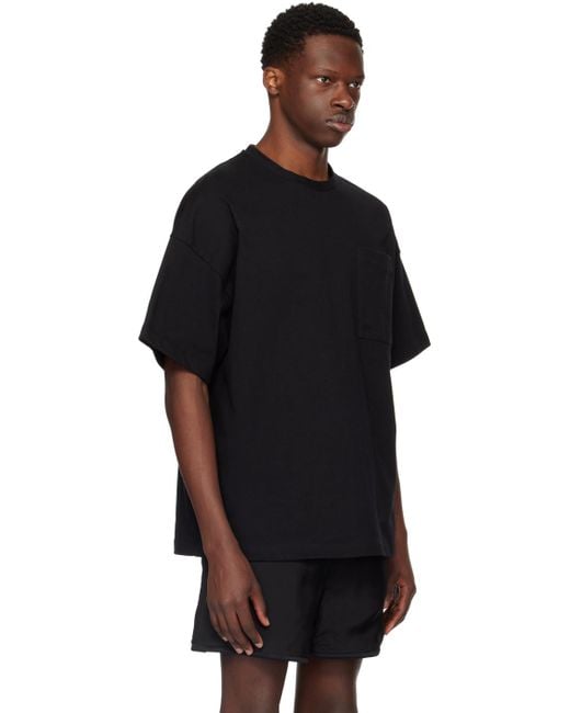 Jil Sander Black Patch T-shirt for men