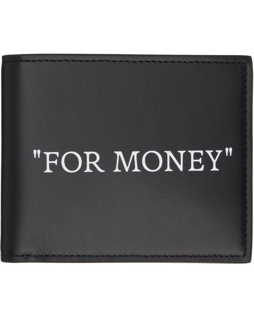 Off-White c/o Virgil Abloh Black Quote Bifold Wallet for men