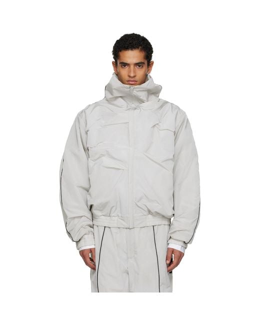 ALAINPAUL White Movement Track Jacket for men