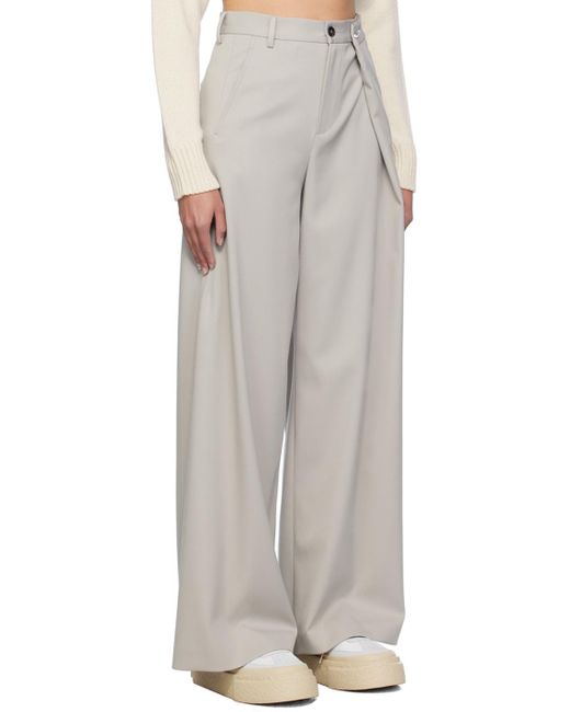 MM6 by Maison Martin Margiela Multicolor Taupe Safety-pin Trousers