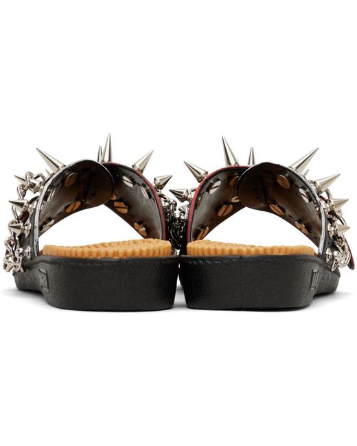 Doublet Punk Massage Sandals in Black for Men | Lyst