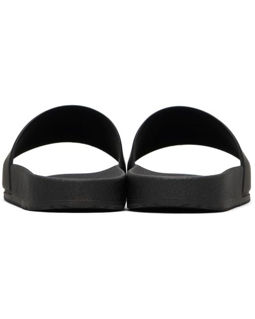 HUGO Black Logo Strap Pool Slides for men