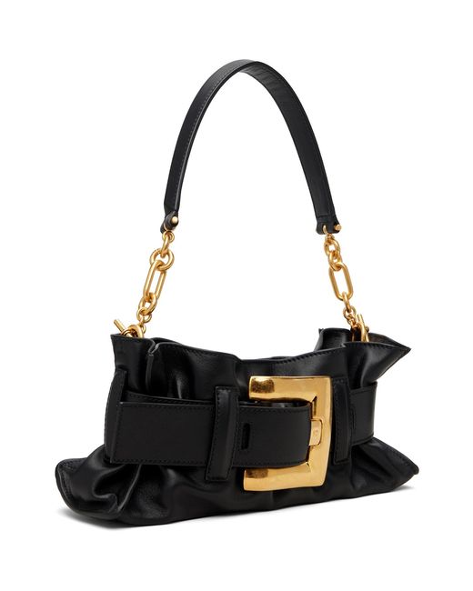 Balmain Black Mini Anthem Shoulder Bag