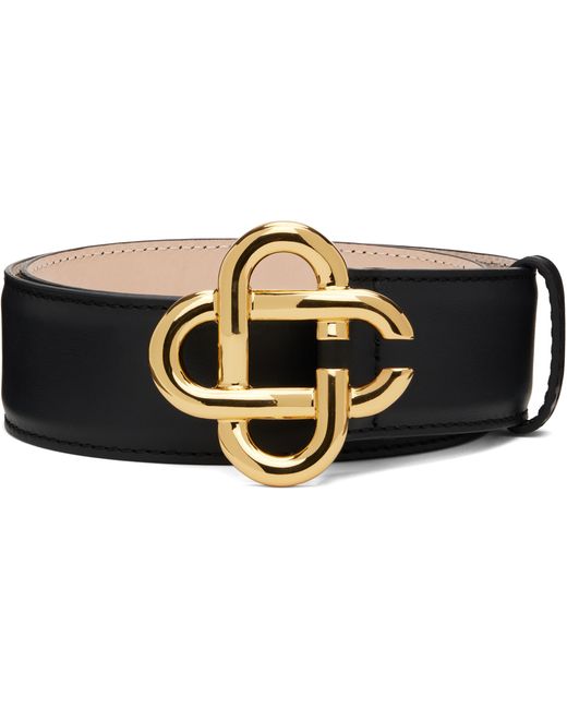 Casablanca Black Cc Logo Buckle Belt for men
