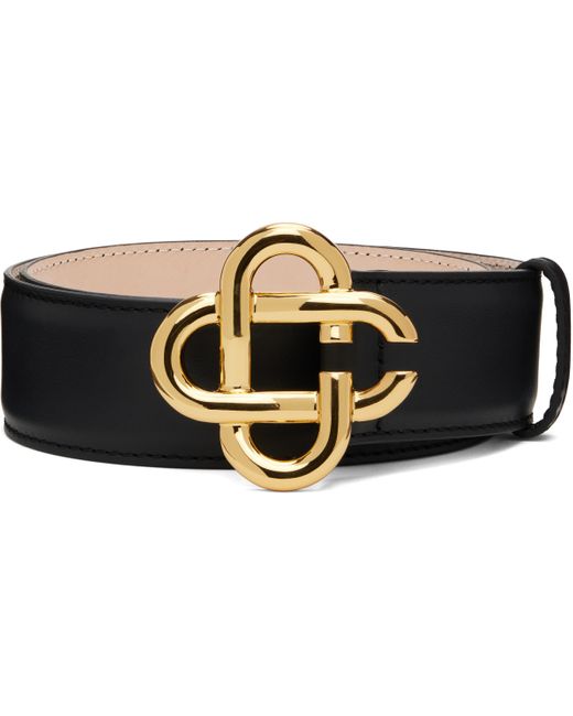 Casablanca Black Cc Logo Buckle Belt for men