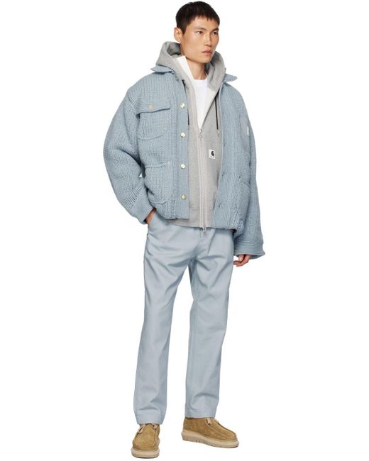Sacai Gray Carhartt Wip Edition Hoodie for Men | Lyst