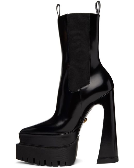 Versace Black Aevitas Pointy Boots