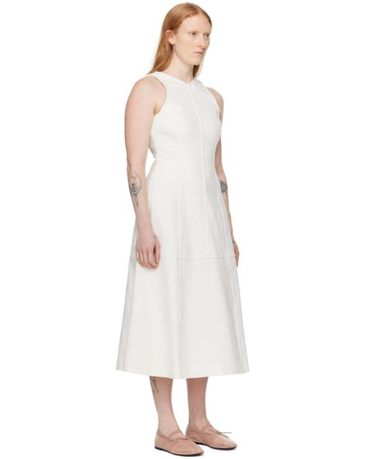 Proenza Schouler Black Off-white White Label Arlet Denim Midi Dress