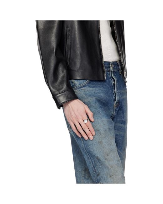 Emanuele Bicocchi Metallic Signet Flourish Ring for men