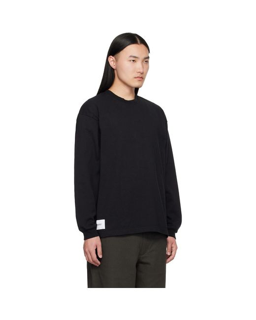 (w)taps Black Sign-Yd Long Sleeve T-Shirt for men