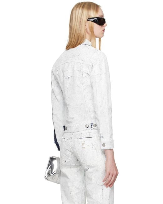 MM6 by Maison Martin Margiela White Sportsjacket Denim Jacket