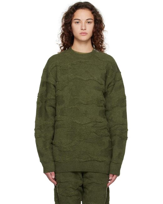 Pull à motif graphique en tricot jacquard adidas en coloris Vert | Lyst