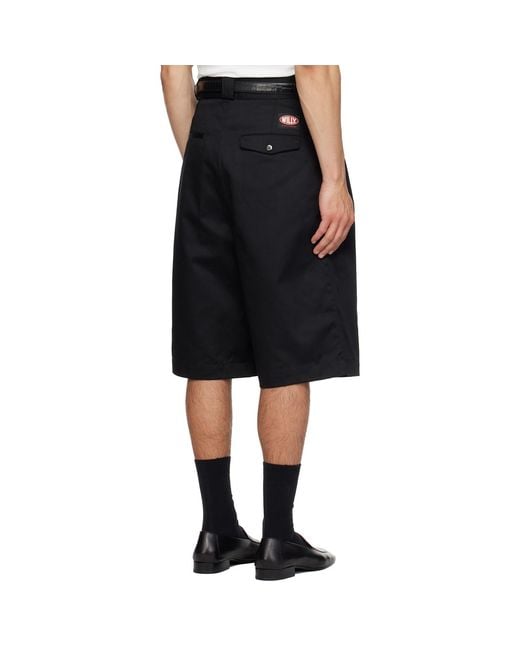 Willy Chavarria Black Borracho Shorts for men