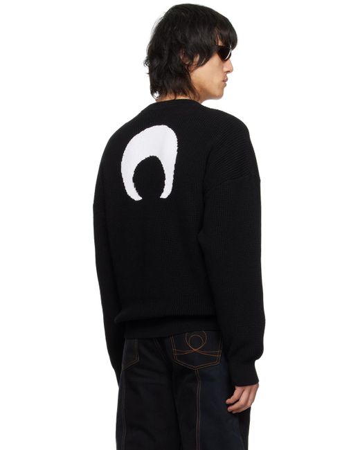 MARINE SERRE Black Core Sweater for men