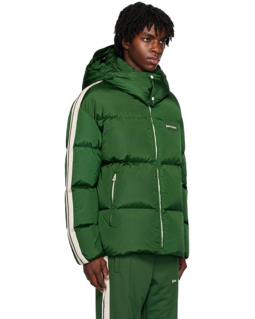 Palm Angels Green Down Jackets for men