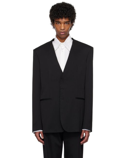 メンズ MM6 by Maison Martin Margiela ブラック Tailoring ウール スーツジャケット Black