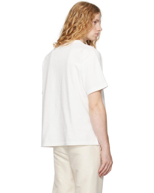 Bode White Embroidered Hoop T-Shirt for men