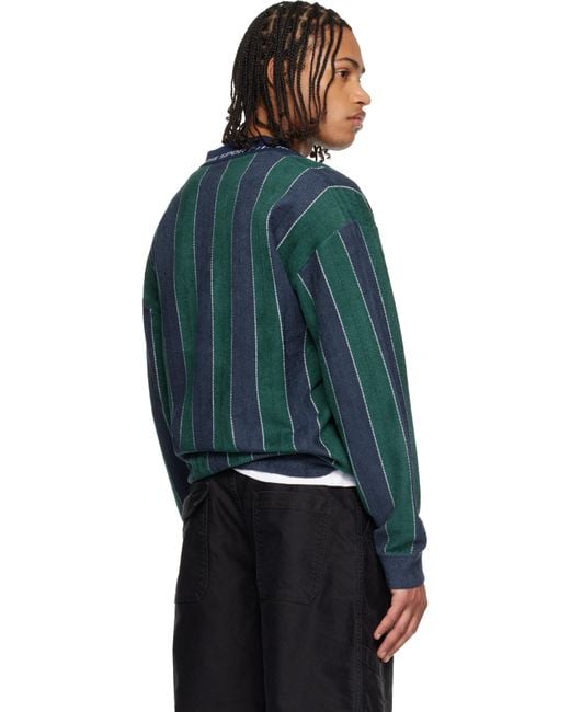 Martine Rose Blue Sporty Logo Polo for men