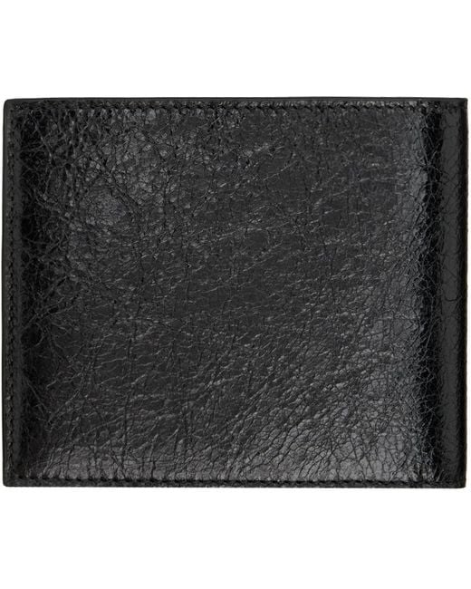 Balenciaga Black Monaco Square Folded Wallet for men