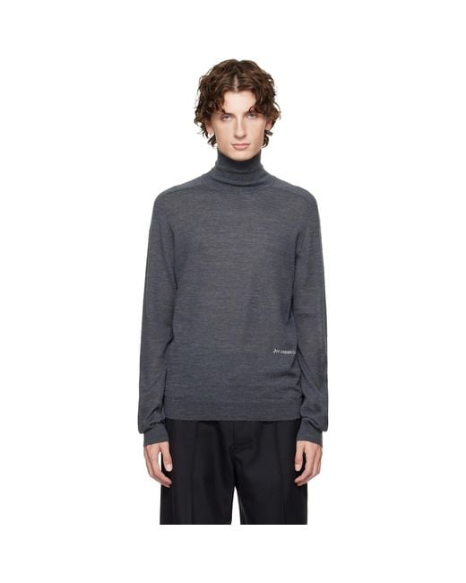 J.W. Anderson Gray Logo Turtleneck for men