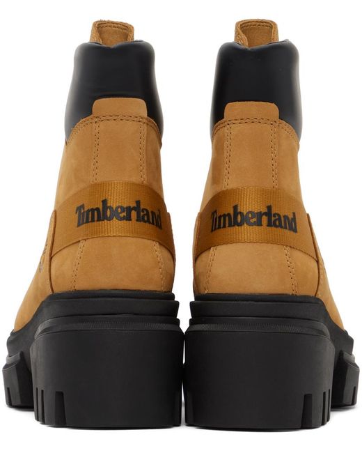 Timberland Black Tan Everleigh Front-zip Boots