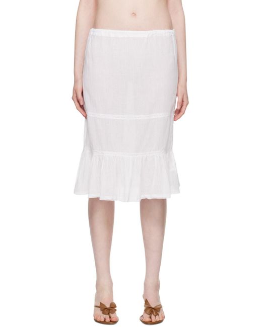 GIMAGUAS White Swan Midi Skirt