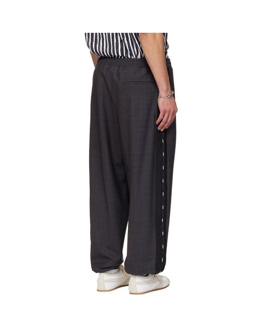 Moschino Black Logo Tape Trousers for men