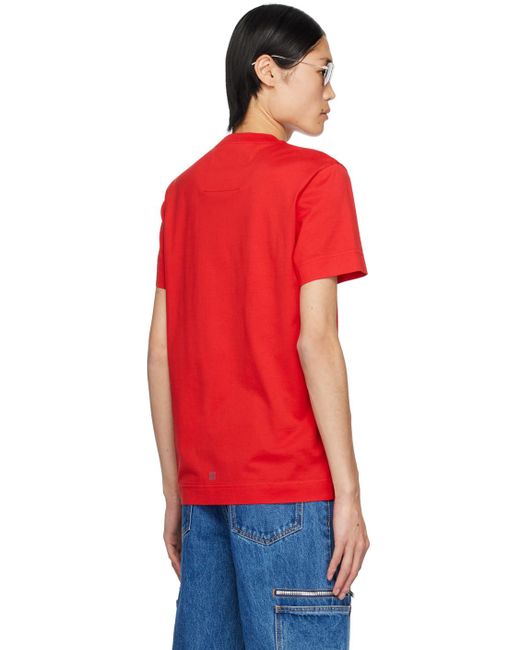 メンズ Givenchy レッド 4g Stars Tシャツ Red
