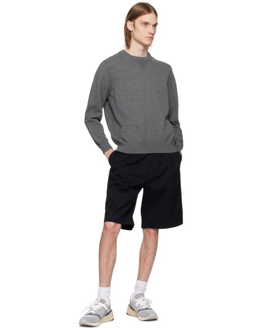 Reigning Champ Black Cotton Slub Laurel Sweater for men