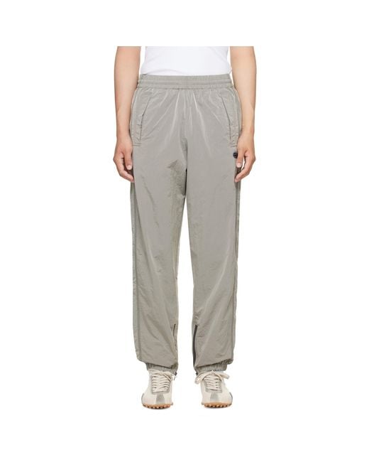 DIESEL Gray Crinkle Effect Nylon Trousers for men