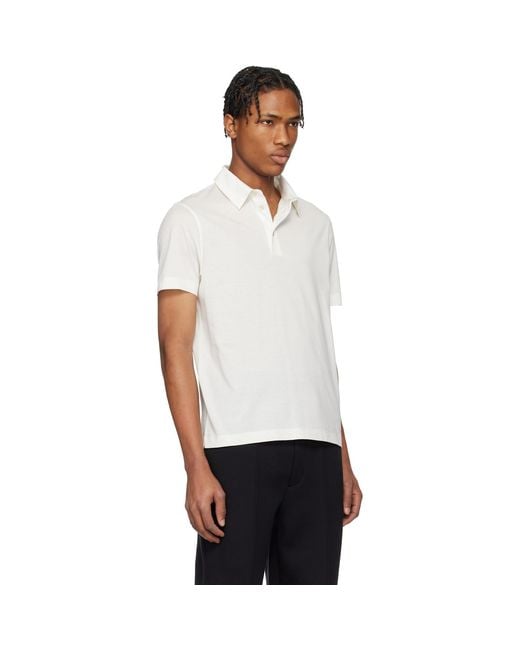 Moncler White Archivio Ss Polo for men