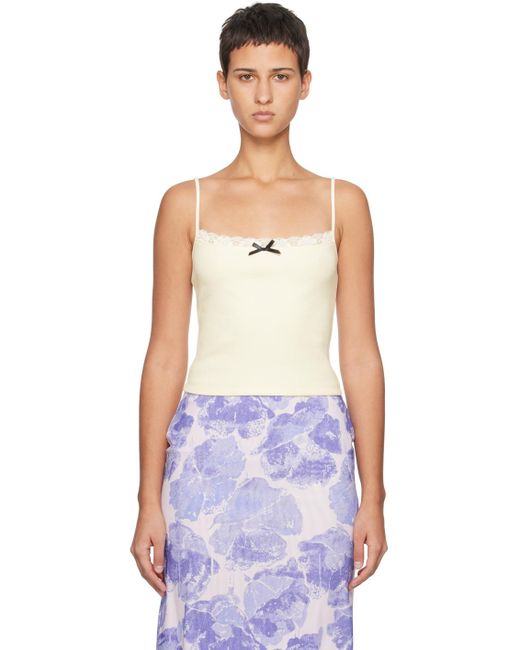 Staud Purple Off-white Kamali Camisole