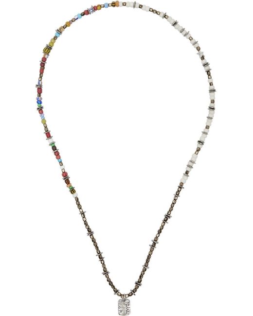 Paul Smith Black Multicolor Mixed Bead Necklace for men